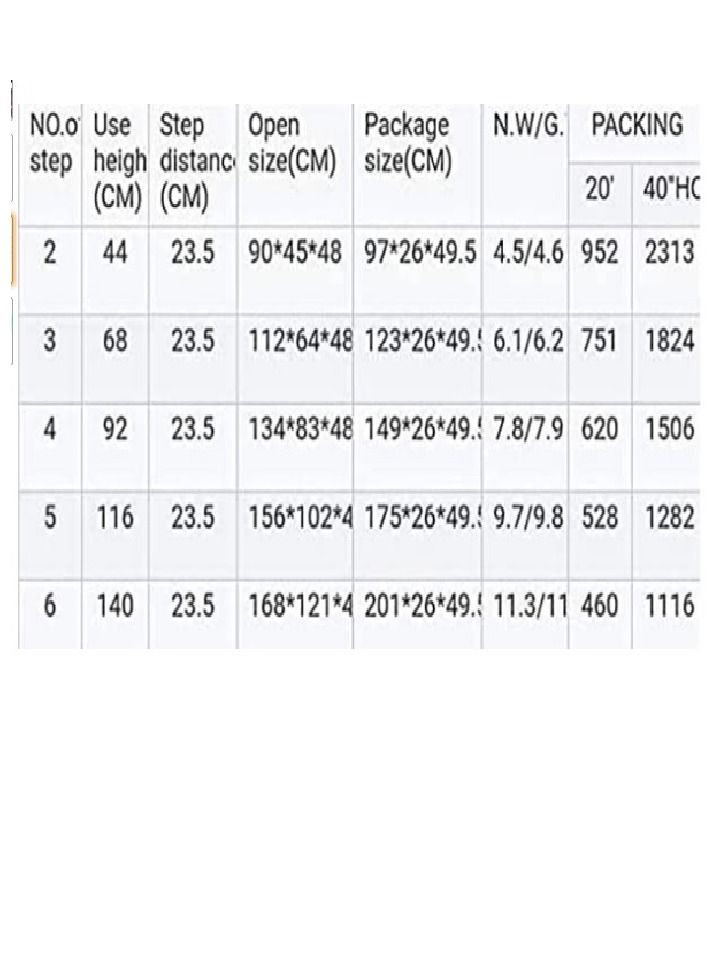 AQSON Folding Steps Ladder Domestic Light Stepladder Household Combination Multi Function Ladders Indoor Outdoor Home 6 Step, Red, XL04 - Image 5