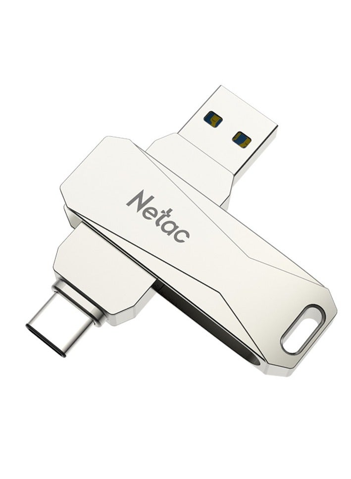Netac Type-C USB 128GB Dual Port USB Plug U782C_2 Silver  - Image 1