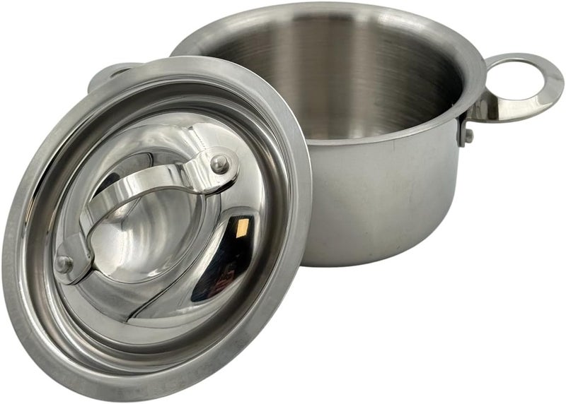 بي آند دي طاجن صغير من الفولاذ المقاوم للصدأ من B&D مع غطاء، قدر طهي دائري، الأبعاد: 10×5.8 سم - Image 3