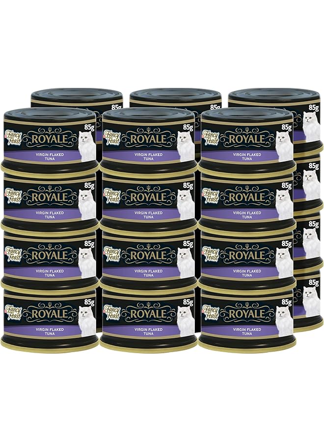 Purina- invalid brand name Fancy Feast Royale Virgin Flaked Tuna Wet Cat Food Can 24X85G - Image 1