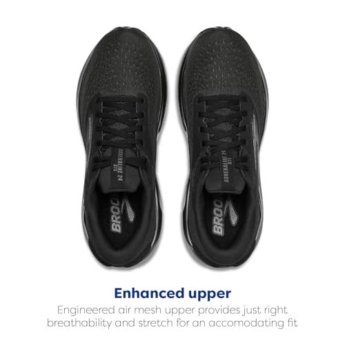 Brooks Women’s Adrenaline GTS 24 Supportive Running Shoe - Black/Black/Ebony - 10.5 Wide - Image 4
