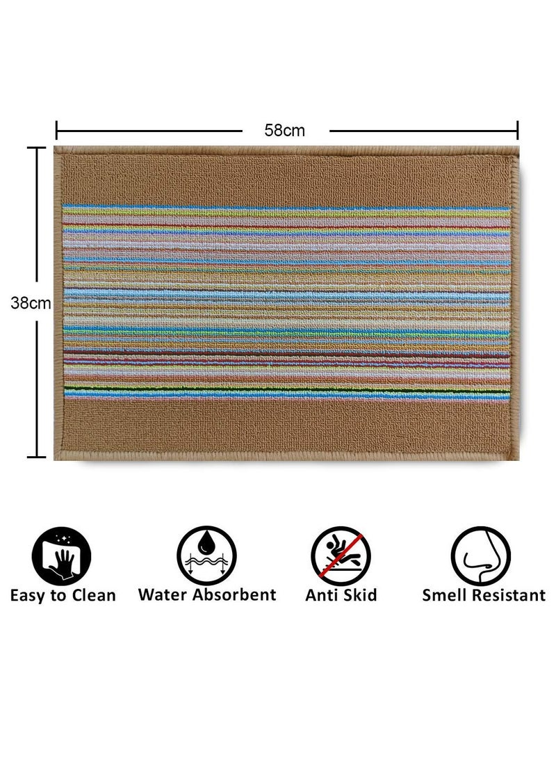 Status Contract Polypropylene Magic Light Brown Doormat, 38 X 58 Cm  - Image 2