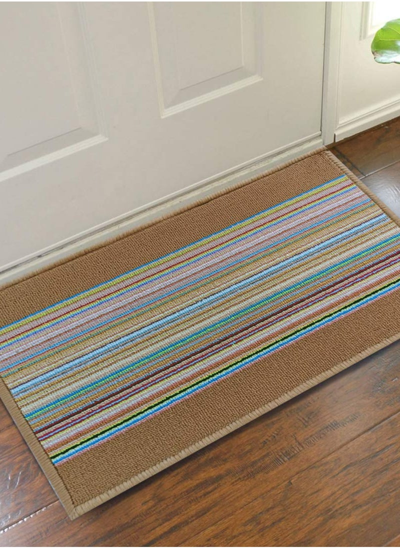 Status Contract Polypropylene Magic Light Brown Doormat, 38 X 58 Cm  - Image 1