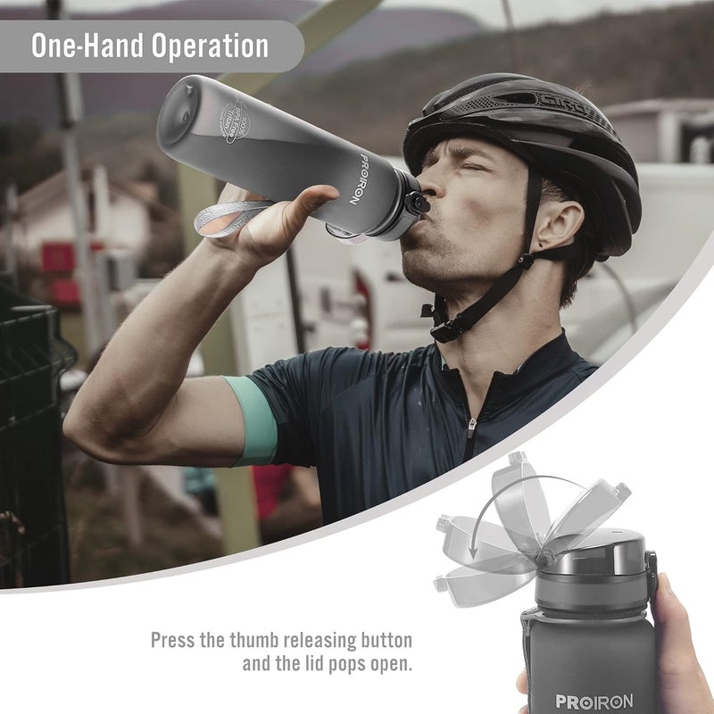 PROIRON BPA Free Water Bottle with Protein Shaker - Image 2