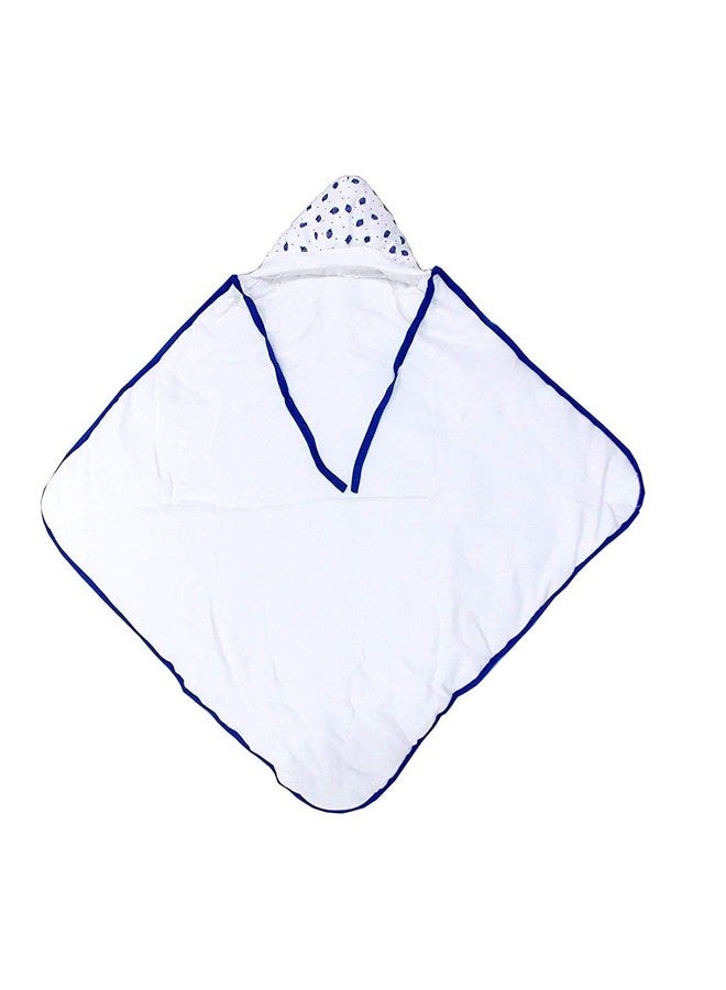 Mini Berry Hooded Cherry Printed Baby Wrapper (Blue) - Image 3