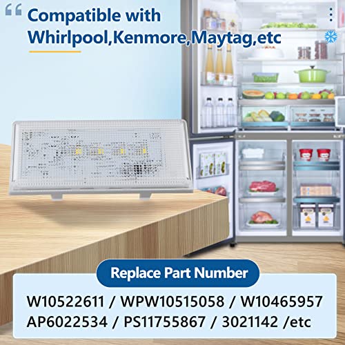 Lapert New W10515058 for Whirlpool Refrigerator Light,WPW10515058 Whirlpool Refrigerator Light,WRS325FDAM 04,W10522611 W10465957 PS11755867,Compatible WRS325FDAM04/02,Figure 5 for More - Image 4