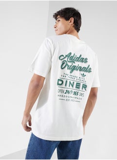 Adidas Diner Text Graphic Loose T-Shirt  - Image 1