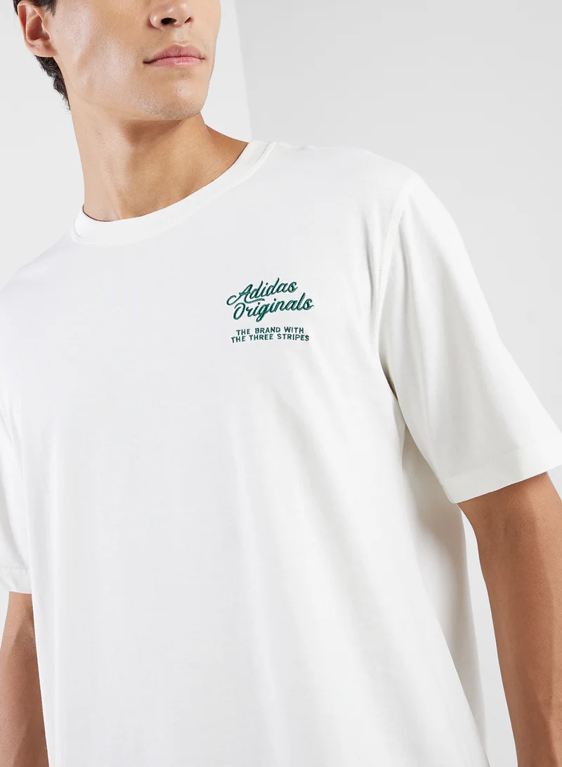 adidas Originals Diner Text Graphic Loose T-Shirt