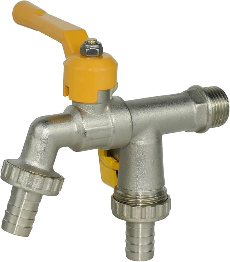 Garden Hose Faucet Adapter 1 2 Inch IBC Water Tank Connector 2 Way Ball Valve J 1pcs - Image 4