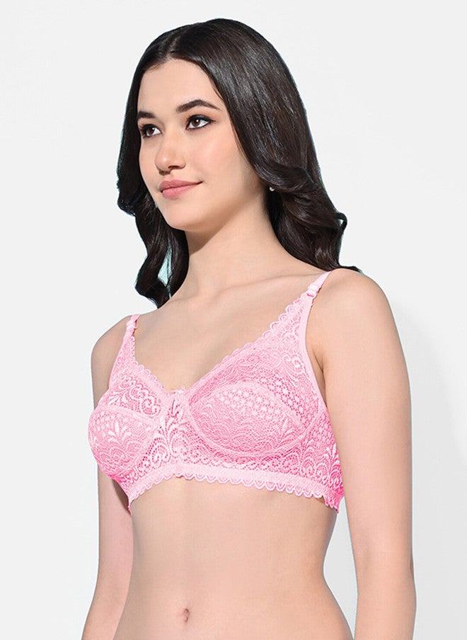 FIMS Pack of 3 Floral Cotton Everyday Full Coverage Bra With All Day Comfort - Image 5