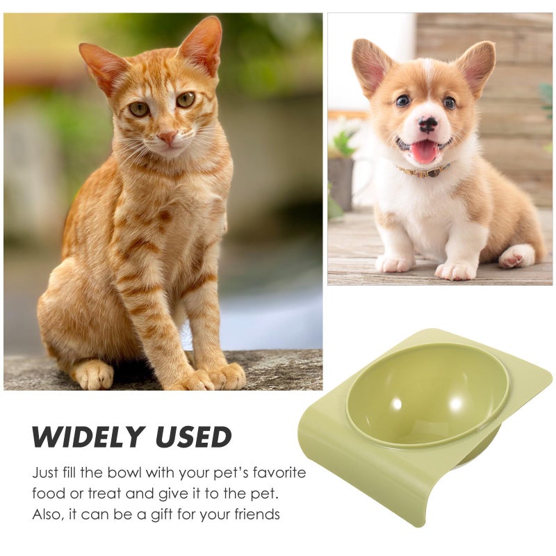 Green Raised Edge Anti Spill Pet Bowl For Large Dogs And Cats Reusable Feeding Dish - Image 5
