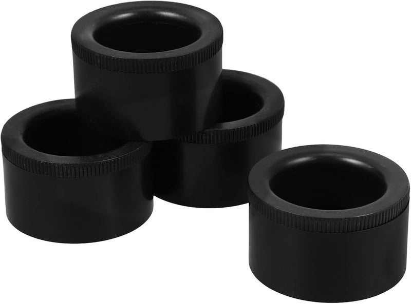 Healeved 4pcs Adjustable Furniture Foot Riser Set for Sofa and Dresser, Black Abs Round Replacement Sofa Legs with Height Extenders, Compatible with Couch and Cabinet Furniture - Image 1