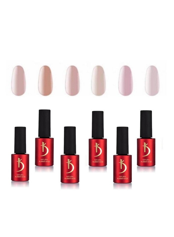 Kodi Professional Natural Rubber Base Set |Thick Transparent Gel Base with Enhanced Adhesion | Gel Rubber Base in Nude Shades | Quick and Easy Curing | Viscous Consistency - Image 1