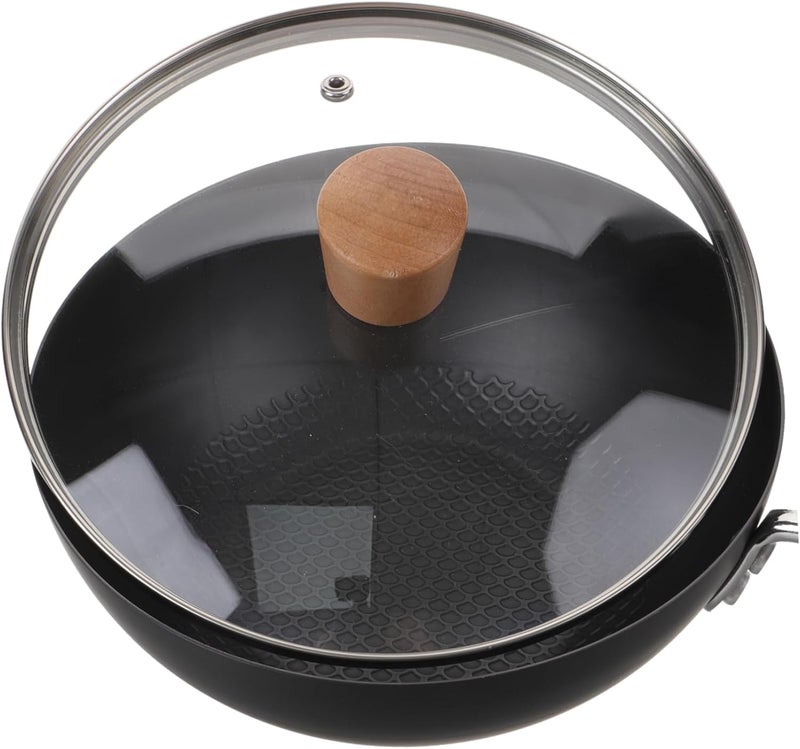 Small Wok Pan Japanese Cooking Pan with Lid Non Stick Household Frying Pan for Easy Stir Fry Wrought for Home Restaurant Use - Image 3
