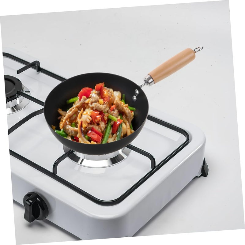 Small Wok Pan Japanese Cooking Pan with Lid Non Stick Household Frying Pan for Easy Stir Fry Wrought for Home Restaurant Use - Image 5