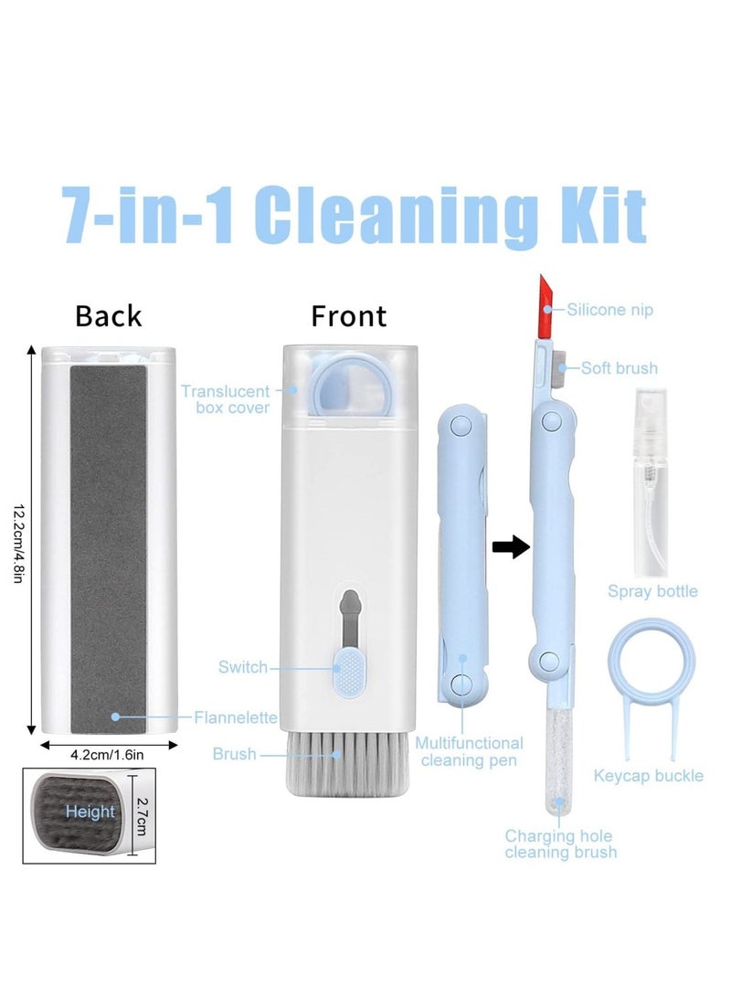 ELTRAZONE 7 In 1 Multifunctional Electronics Computer Keyboard Cleaning Brush Kit For Keyboard And Earphone Duster Cleaner With Keycaps Puller For Headphone Laptop Cell Phone - Image 2
