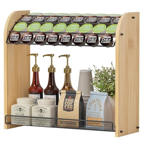 Lixple K Cup Holder Coffee Pod Organizer for Coffee Bar Accessories, K Cup Holders for Counter, Large Capacity K Cups Holder, Easy Assembly Coffee Station Organizer for Countertop (28 Coffee Pods At Least) - Image 1