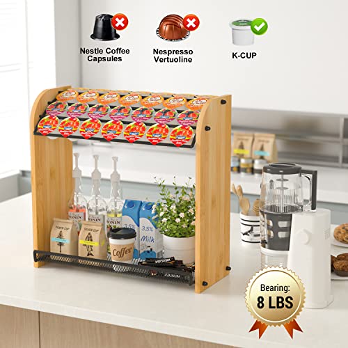 Lixple K Cup Holder Coffee Pod Organizer for Coffee Bar Accessories, K Cup Holders for Counter, Large Capacity K Cups Holder, Easy Assembly Coffee Station Organizer for Countertop (28 Coffee Pods At Least) - Image 4
