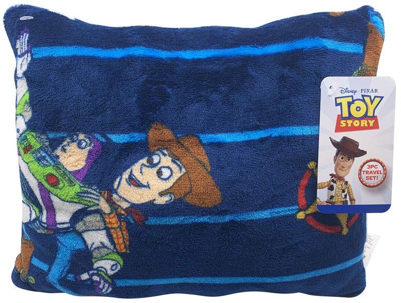 Jay Franco Toy Story - 3 Piece Kids travel set Includes Blanket, Pillow, & Plush - Featuring Woody (Offical disney pixar Product) - Image 3