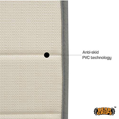 BEAR GRIPS Memory Foam Bathroom Door Mat, Non-Slip, Anti Skid, Ultra Soft, Super Water Absorption,Thick and Easy to Dry (Size: 45 X 70 cm, Color: Light Grey & Dark Grey) - Pack of 2 - Image 4