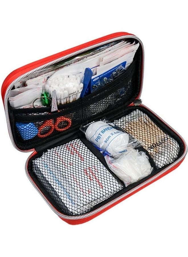 184-Piece Portable First Aid Kit for Travel, Car & Emergency Use - Red - Image 4