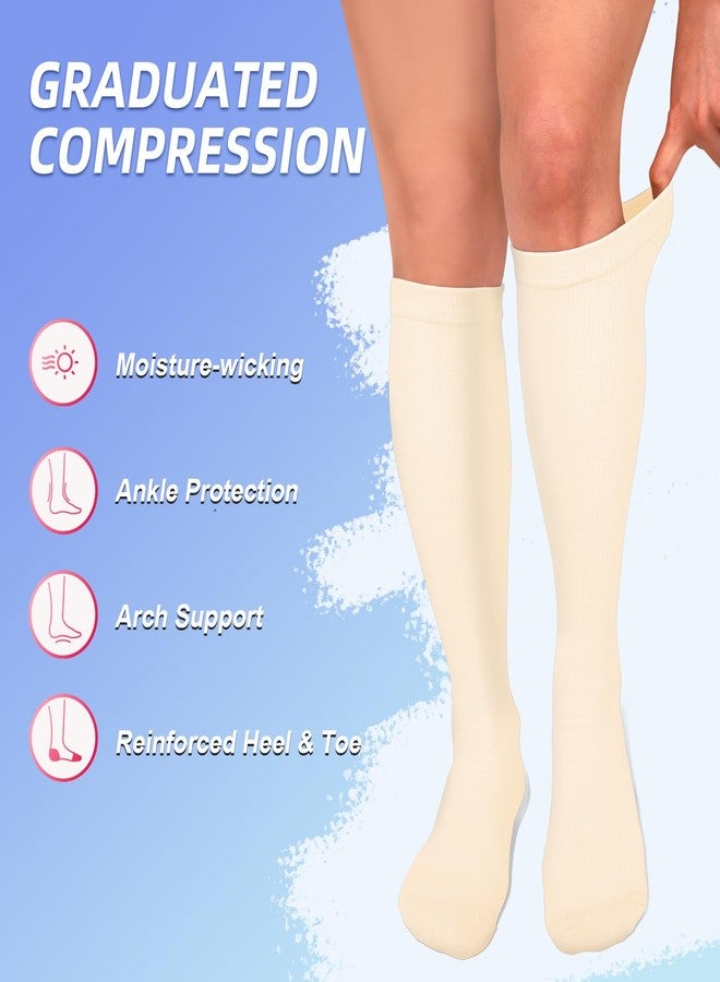 BLONGW Compression Socks for Women & Men Circulation (4 Pairs) 15-20 mmHg is Best Support for Nurses Running Hiking Travel,Small-Medium - Image 5