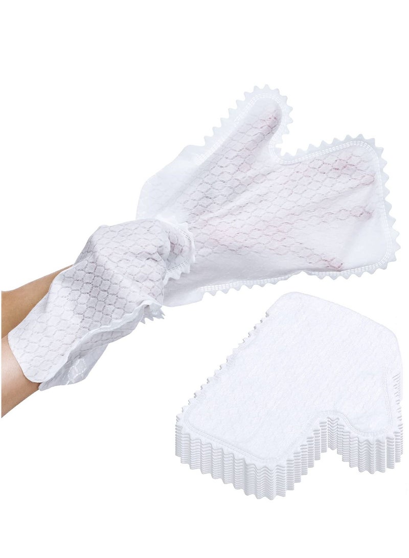 XiuWoo Microfiber Dusting Cloths Gloves, Dust Wipes, Feather Dusters, Grabs and Locks in Dust, Pet Hair Cleaning Possible Dual-Sided Disposable Gloves (40 Pieces) - Image 1