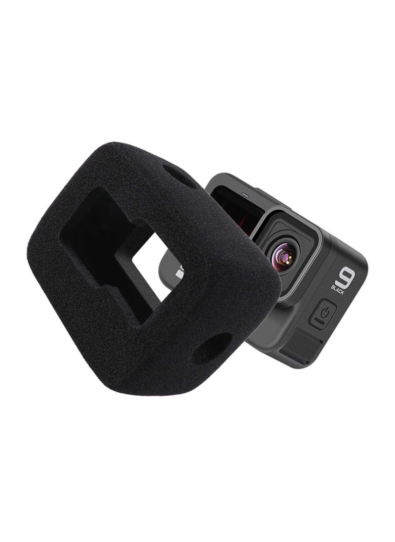 Y&D Foam Windslayer Housing Case for Hero 10/ 9, Windscreen Windshield Cover Muffler Frame Compatible Gopro 9 (Black 2 Pack)  - Image 1