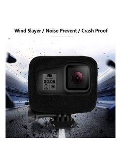 Y&D Foam Windslayer Housing Case for Hero 10/ 9, Windscreen Windshield Cover Muffler Frame Compatible Gopro 9 (Black 2 Pack)  - Image 5