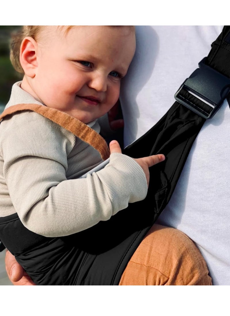 Mmmon - Toddler Carrier,Baby Carrier Newborn to Toddler,Toddler Sling Carrier,Adjustable Breathable Baby Carrier Sling,Lightweight Toddler Carrier,Carrying 10-45 lbs(Black) - Image 1