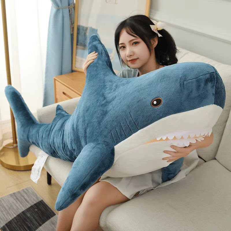 Ryttir 394 Inch XXL 15 Chubbier Weighted Giant Shark Stuffed AnimalSoft Chonky Shark Toys Shark Plush Pillows Stuffed Shark for Brave Boys and Girls Room DcorPerfect Stress Relief for Women - Image 1