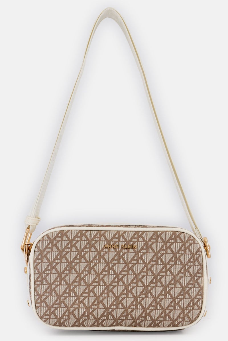 ANNE KLEIN Women Monogram Pattern Cross Body Bag, Multicolor - Image 1