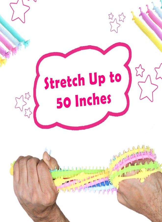 ألعاب خيط مطاطية حسية من أبلي، ألعاب تخفيف التوتر على شكل نودلز، متعددة الألوان | 5 قطع (يونيكورن) - Image 2