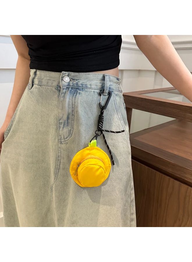 Blue Mini Earphone Pouch Keychain Bag Small Wallet Storage Accessory - Image 2