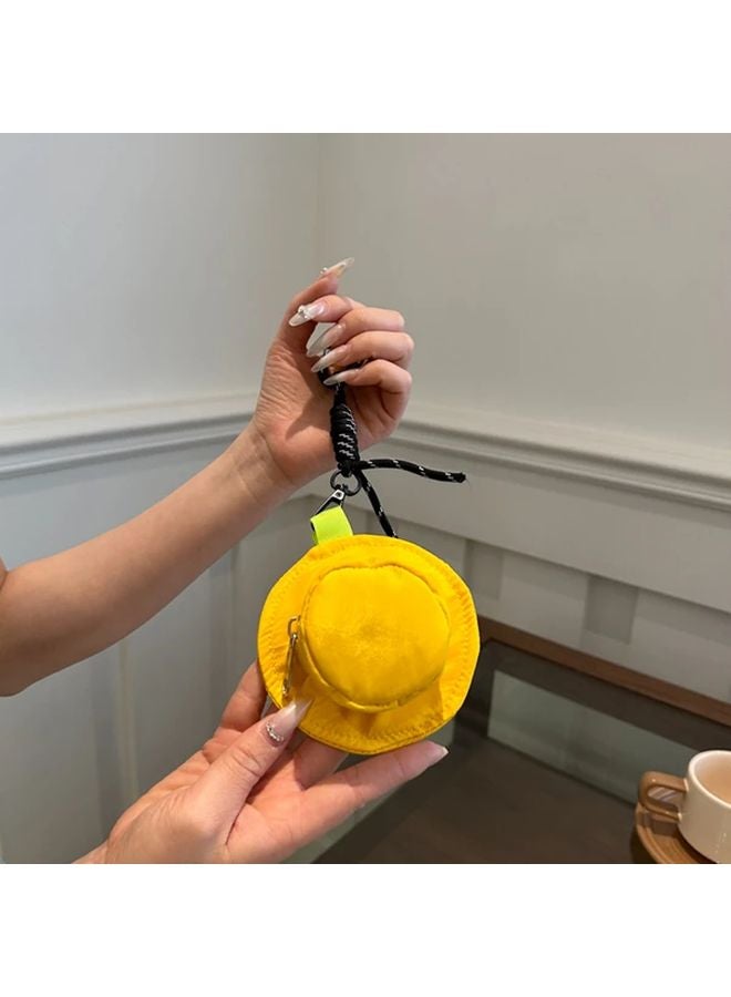 Blue Mini Earphone Pouch Keychain Bag Small Wallet Storage Accessory - Image 3