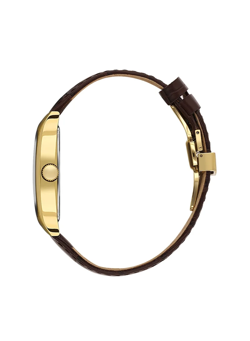 SANTA BARBARA POLO & RACQUET CLUB Santa Barbara Polo & Racquet Club - Noble Men's Watch | Leather Band with Steel Case | Analog | Square Dial | Mineral Glass | Japanese Quartz | Water Resistance 50 Meters