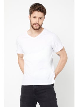 mmetalic Metallic Men's Multicolor T-Shirt Regular Fit Comfortable Cut V-Neck 5-Piece Basic T-Shirt Pack  - Image 4