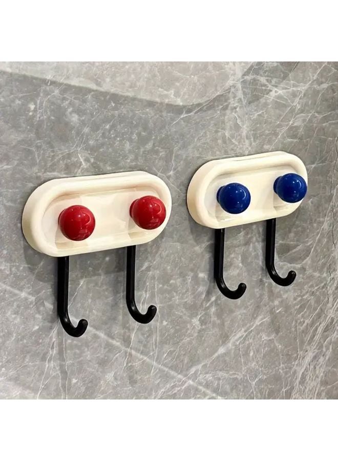 Pink White Adorable Dopamine J Shaped Wall Hook Easy Install Plastic Hanger For Clothes Towels - Image 3