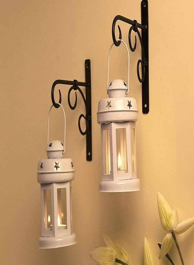 DECOR VIBES Hanging Lantern Tealight Candle Holder for Home Decor, Indoor and Outdoor Decoration, Combo (Off White) - Image 4