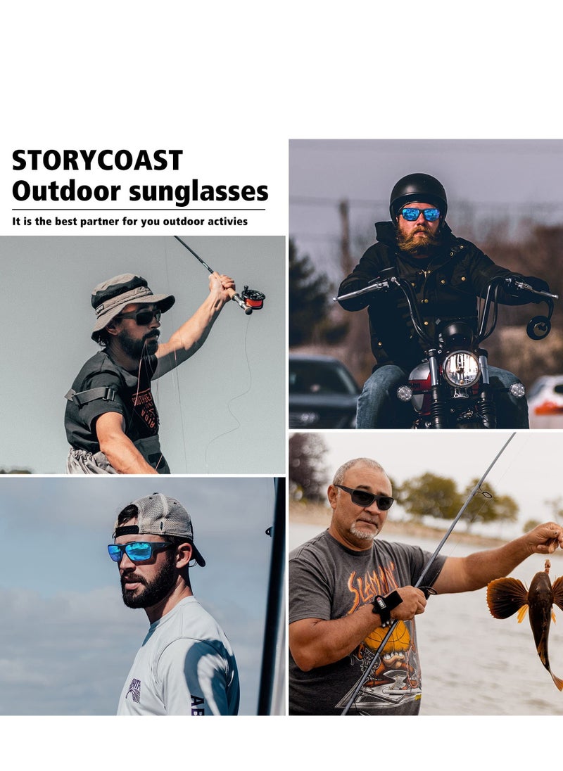 SYOSI - Polarized Sports Sunglasses for Men 100% UV Protection Wrap Around Unbreakable Sun Glasses for Fishing Driving - Image 1