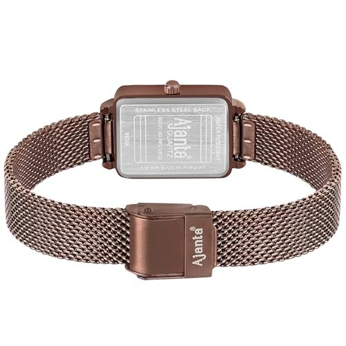 Ajanta Quartz Newly Launched Brown - Brown Metal Strap Japanese Quartz Premium Analog Watch for Women - Image 5