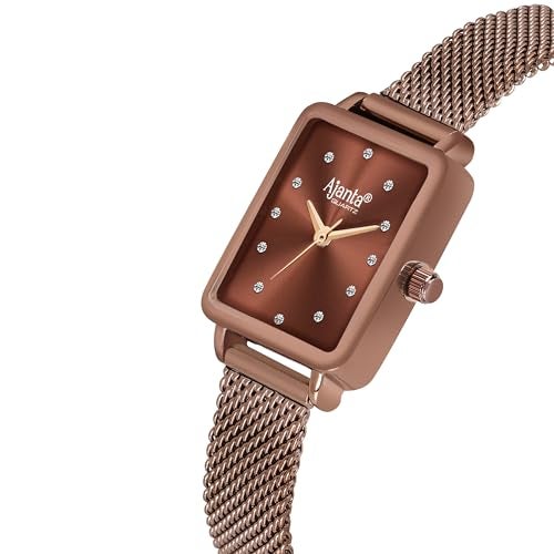 Ajanta Quartz Newly Launched Brown - Brown Metal Strap Japanese Quartz Premium Analog Watch for Women - Image 4