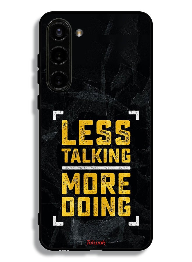 Tolwak Samsung Galaxy S23 5G Protective Case Cover Less Talking More Doing - Image 3