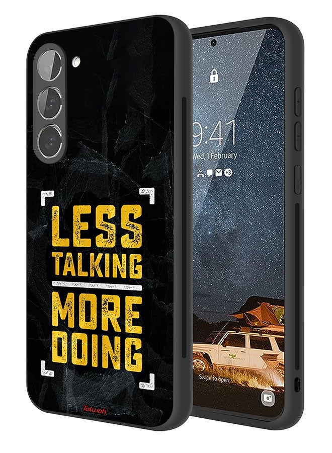 Tolwak Samsung Galaxy S23 5G Protective Case Cover Less Talking More Doing - Image 1
