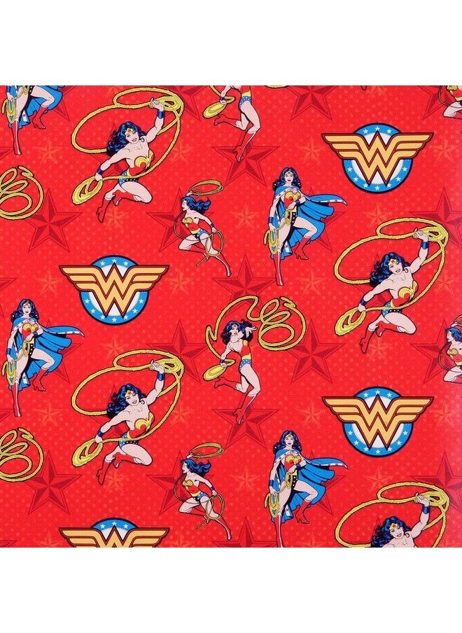Hallmark - Justice League Wrapping Paper Bundle With Cut Lines On Reverse (3 Rolls 60 Sq. Ft. Ttl) Wonder Woman Batman Superman Flash Green Lantern - Image 1