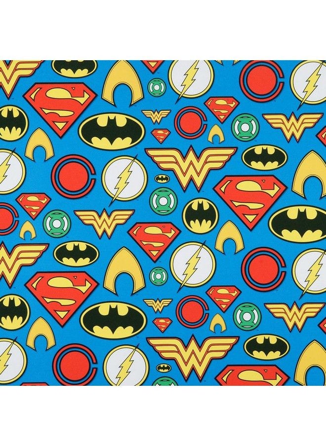 Hallmark - Justice League Wrapping Paper Bundle With Cut Lines On Reverse (3 Rolls 60 Sq. Ft. Ttl) Wonder Woman Batman Superman Flash Green Lantern - Image 1