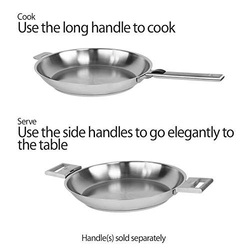 Cristel Strate Fryingpan, 8"", Silver - Image 2