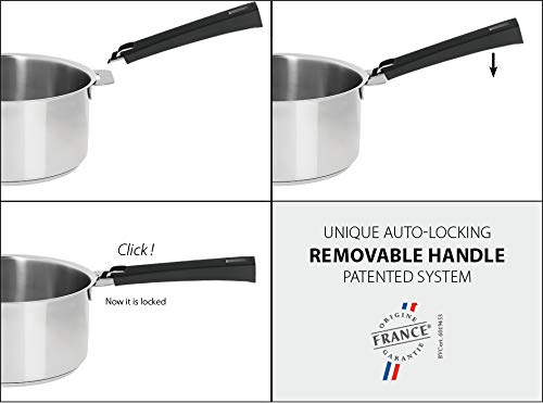 Cristel Strate Fryingpan, 8"", Silver - Image 3