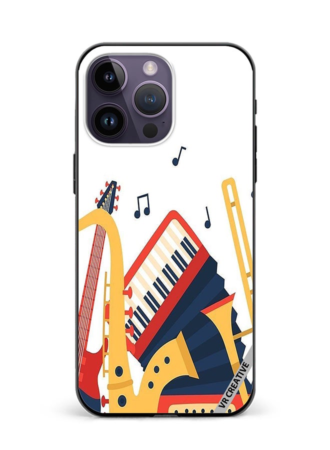 VR CREATIVE Protective Case Cover For Apple iPhone 16 Pro Music Instruments Design Multicolour - Image 1