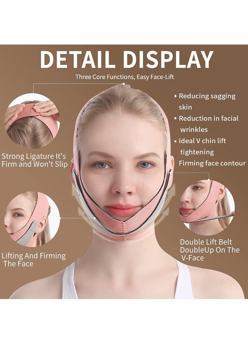Double Chin Reducer Face Slimming Strap V Shaped Lifting Band Anti Aging Firming Solution for Men and Women - Image 5